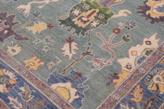 handmade Traditional Kafkaz Lime Green Lt. Blue Hand-made RECTANGLE 100% WOOL area rug 4x6