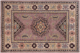 handmade Geometric Kazak Lt. Brown Beige Hand-made RECTANGLE 100% WOOL area rug 2'X3'