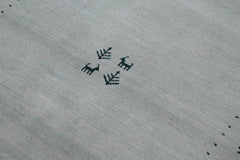 handmade Modern Gabbeh Light Blue Light Blue Hand-made RECTANGLE 100% WOOL area rug 4x6