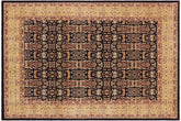 handmade Transitional Kafkaz Blue Gold Hand Knotted RECTANGLE 100% WOOL area rug 9' x 12'