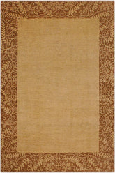 handmade Modern Kafkaz Tan Brown Hand Knotted RECTANGLE 100% WOOL area rug 9 x 12