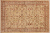 handmade Transitional Kafkaz Tan Brown Hand Knotted RECTANGLE 100% WOOL area rug 9' x 12'