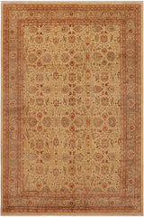 handmade Transitional Kafkaz Tan Brown Hand Knotted RECTANGLE 100% WOOL area rug 9 x 12