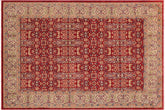 handmade Transitional Kafkaz Red Lt. Green Hand Knotted RECTANGLE 100% WOOL area rug 9' x 12'