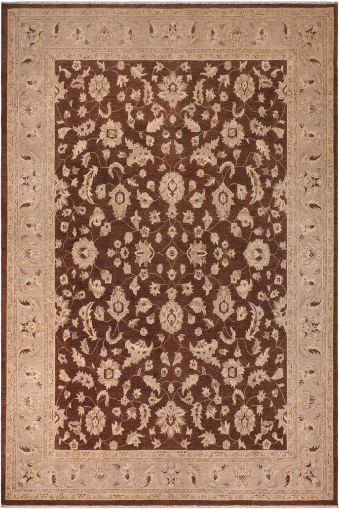 handmade Traditional Kafkaz Brown Lt. Gray Hand Knotted RECTANGLE 100% WOOL area rug 9 x 12