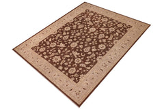 handmade Traditional Kafkaz Brown Lt. Gray Hand Knotted RECTANGLE 100% WOOL area rug 9 x 12