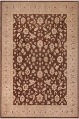 handmade Traditional Kafkaz Brown Lt. Gray Hand Knotted RECTANGLE 100% WOOL area rug 9 x 12