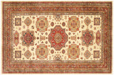 handmade Geometric Super Kazak Beige Rust Hand Knotted RECTANGLE 100% WOOL area rug 6' x 8'