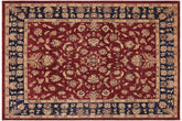 handmade Traditional Kafkaz Red Blue Hand Knotted RECTANGLE 100% WOOL area rug 9x12