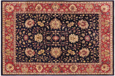 handmade Transitional Kafkaz Blue Red Hand Knotted RECTANGLE 100% WOOL area rug 9' x 12'
