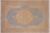 handmade Traditional Lt. Blue Lt. Blue Hand Knotted RECTANGLE 100% WOOL area rug 6' x 9'