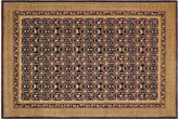 handmade Transitional Kafkaz Blue Green Hand Knotted RECTANGLE 100% WOOL area rug 9' x 11'