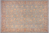 handmade Transitional Kafkaz Lt. Blue Lt. Gray Hand Knotted RECTANGLE 100% WOOL area rug 8' x 10'