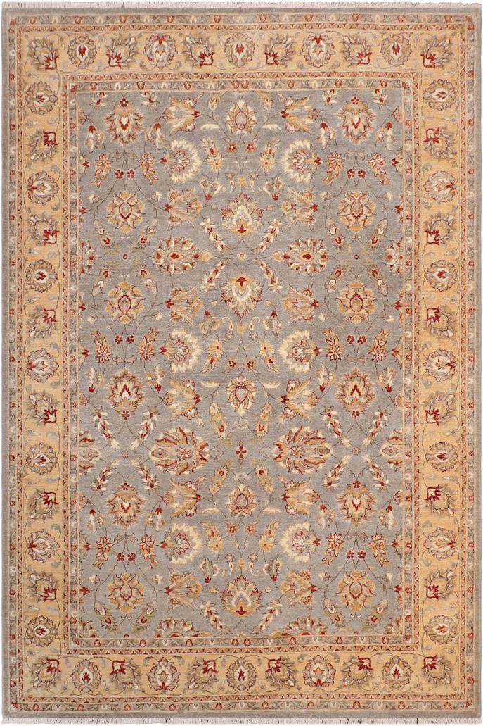 handmade Traditional Kafkaz Blue Beige Hand Knotted RECTANGLE 100% WOOL area rug 7 x 10