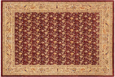 handmade Transitional Kafkaz Red Beige Hand Knotted RECTANGLE 100% WOOL area rug 9' x 12'