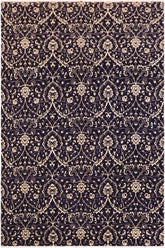 handmade Transitional Kafkaz Blue Beige Hand Knotted RECTANGLE 100% WOOL area rug 10 x 15