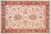 handmade Traditional Kafkaz Ivory Rust Hand Knotted RECTANGLE 100% WOOL area rug 5x8