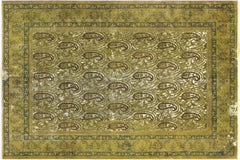 handmade Transitional Vintage Green Brown Hand Knotted RECTANGLE 100% WOOL area rug 8' x 10'