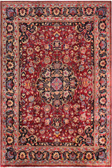 handmade Traditional Antique Red Black Hand Knotted RECTANGLE 100% Wool Pile area rug 10x13