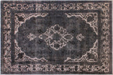 handmade Vintage Vintage Gray Tan Hand Knotted RECTANGLE 100% WOOL area rug 8' x 12'