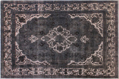 handmade Vintage Vintage Gray Tan Hand Knotted RECTANGLE 100% WOOL area rug 8' x 12'