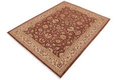 handmade Traditional Kafkaz Brown Beige Hand Knotted RECTANGLE 100% WOOL area rug 9 x 11