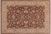 handmade Traditional Kafkaz Brown Beige Hand Knotted RECTANGLE 100% WOOL area rug 9x11