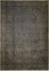 handmade Vintage Vintage Blue Brown Hand Knotted RECTANGLE 100% WOOL area rug 6x10