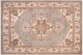 handmade Traditional Kafkaz Lt. Blue Hand Knotted RECTANGLE 100% WOOL area rug 10' x 14'