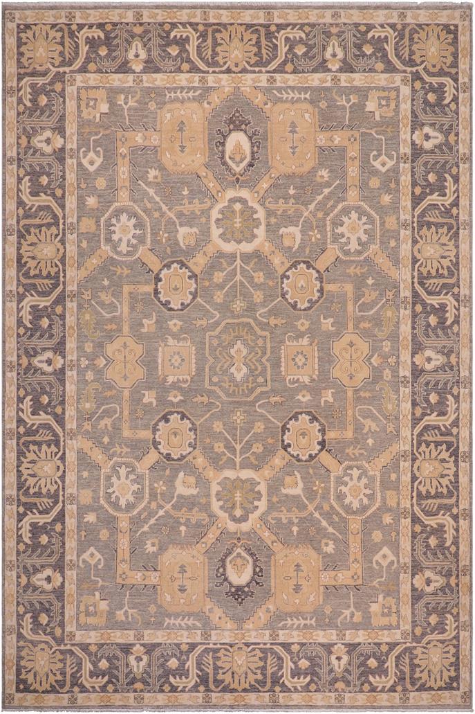 handmade Traditional Kafkaz Lt. Gray Gray Hand Knotted RECTANGLE 100% WOOL area rug 9 x 12