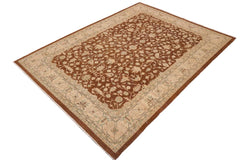 handmade Traditional Kafkaz Brown Beige Hand Knotted RECTANGLE 100% WOOL area rug 9 x 12