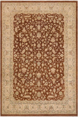 handmade Traditional Kafkaz Brown Beige Hand Knotted RECTANGLE 100% WOOL area rug 9 x 12
