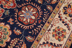 handmade Traditional Kafkaz Blue Beige Hand Knotted RECTANGLE 100% WOOL area rug 7 x 10