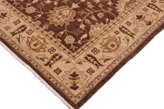 handmade Traditional Kafkaz Brown Beige Hand Knotted RECTANGLE 100% WOOL area rug 9 x 12