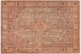handmade Traditional Kafkaz Lt. Green Tan Hand Knotted RECTANGLE 100% WOOL area rug 6' x 9'