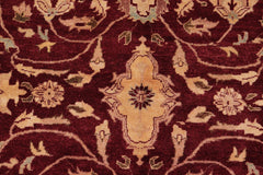 handmade Traditional Drk. Red Gold Hand Knotted RECTANGLE 100% WOOL area rug 6' x 9'
