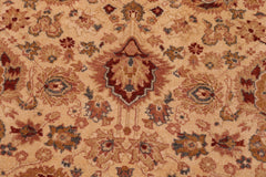 handmade Traditional Lahore Gold Lt. Green Hand Knotted RECTANGLE 100% WOOL area rug 6' x 9'