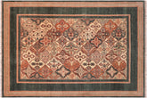 handmade Transitional Green Multi Hand Knotted RECTANGLE 100% WOOL area rug 6' x 9'