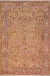 Traditional Sultanabad Anita Gold Gray Hand Knotted Area rugs 6 x 9
