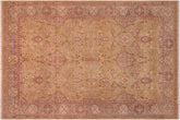 handmade Transitional Sultanabad Gold Gray Hand Knotted RECTANGLE 100% WOOL area rug 6x9