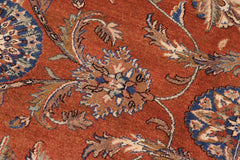 handmade Traditional Kafkaz Rust Lt. Brown Hand Knotted RECTANGLE 100% WOOL area rug 6' x 9'