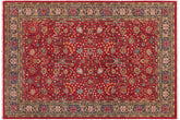 handmade Traditional Red Teal Blue Hand Knotted RECTANGLE 100% WOOL area rug 6' x 9'