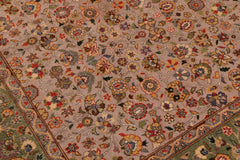 handmade Transitional Lt. Gray Lt. Green Hand Knotted RECTANGLE 100% WOOL area rug 6' x 9'