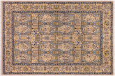 handmade Transitional Design Lt. Gray Lt. Gray Hand Knotted RECTANGLE 100% WOOL area rug 6' x 9'