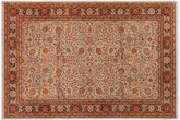 handmade Traditional Tan Charcoal Hand Knotted RECTANGLE 100% WOOL area rug 6' x 9'