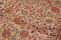 handmade Traditional Tan Charcoal Hand Knotted RECTANGLE 100% WOOL area rug 6' x 9'