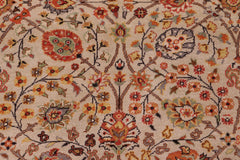 handmade Traditional Tan Charcoal Hand Knotted RECTANGLE 100% WOOL area rug 6' x 9'