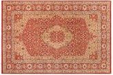handmade Traditional Nauras Rust Rust Hand Knotted RECTANGLE 100% WOOL area rug 6' x 9'