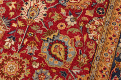 handmade Transitional Design Red Teal Hand Knotted RECTANGLE 100% WOOL area rug 6' x 9'