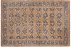handmade Transitional Design Rust Teal Hand Knotted RECTANGLE 100% WOOL area rug 6' x 9'
